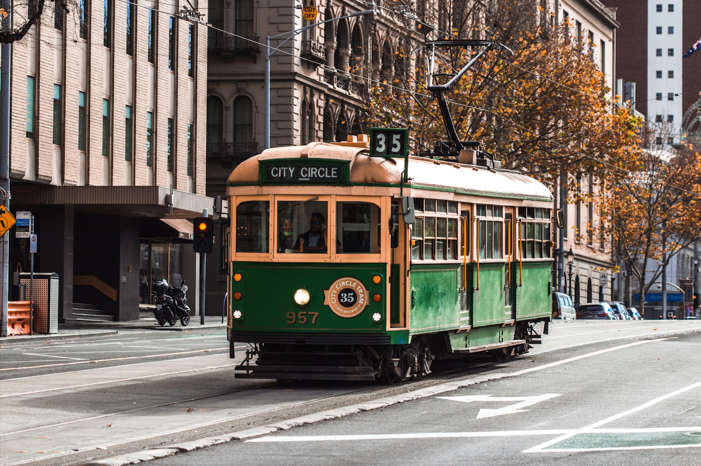 A classic W-class tram on a Melbourne street